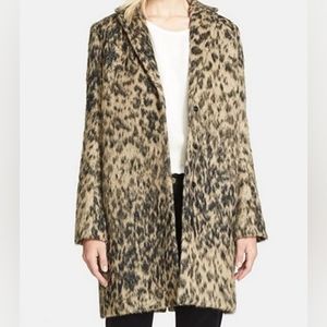 Smythe Leopard Lab Coat Alpaca/Mohair in Vintage Leopard Size 2/XS